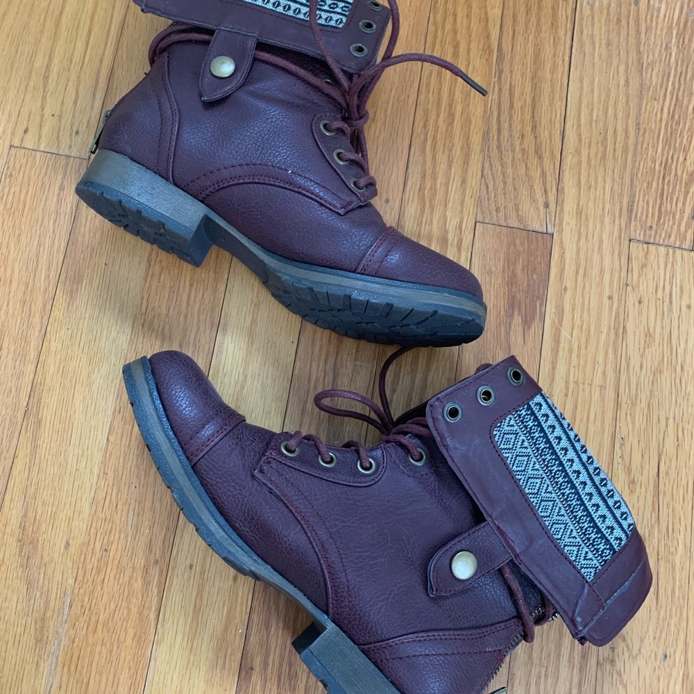 JustFab Combat Boots